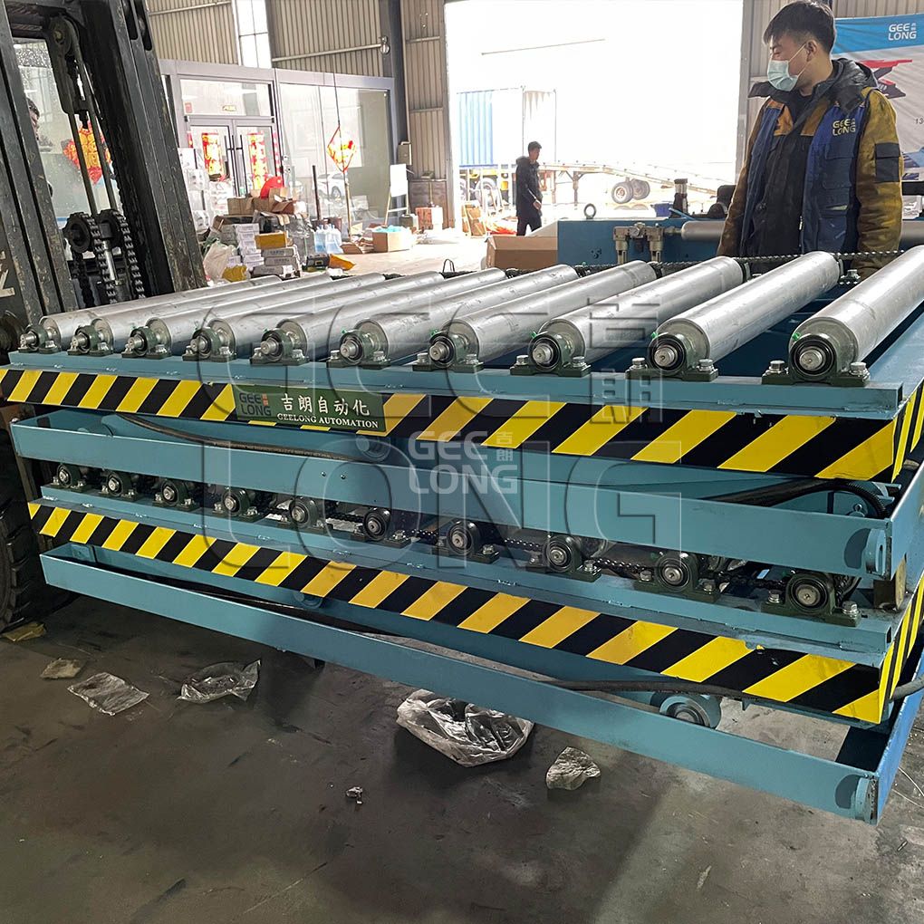 3T Hydraulic Lift Table with Motorized Roller (Without Foundation)