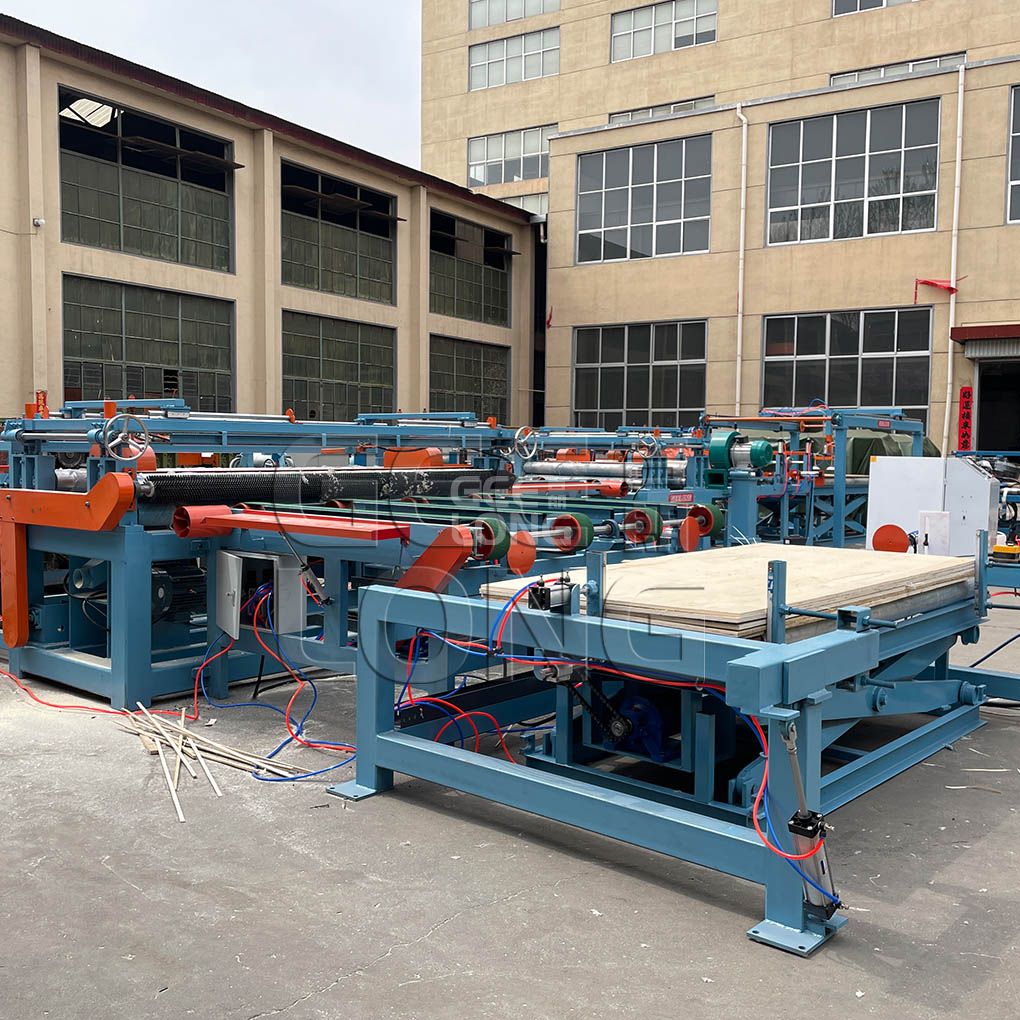 China GEELONG roller type plywood edge cutting saw machine