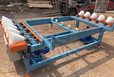 China GEELONG mengekspor veneer birch grade D dan E 0.26mm dan mesin turnover penyebar lem 9ft ke Indonesia