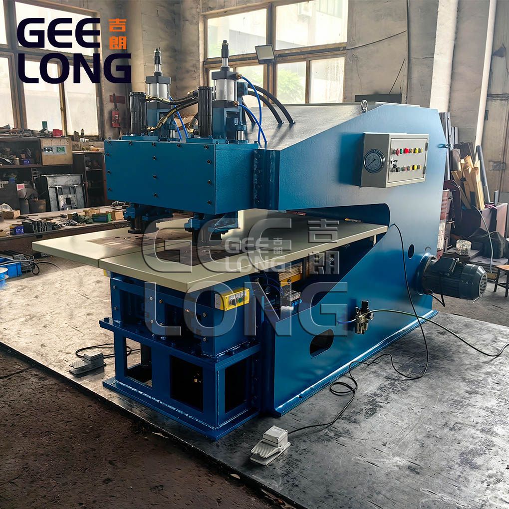 Mesin penambal veneer dua kepala