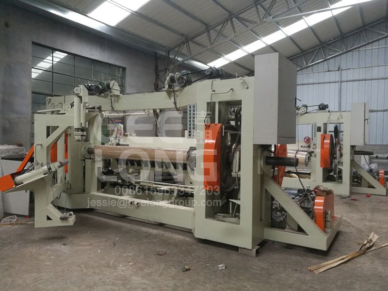 8 kaki spindle veneer mengupas mesin untuk kayu log berdiameter besar