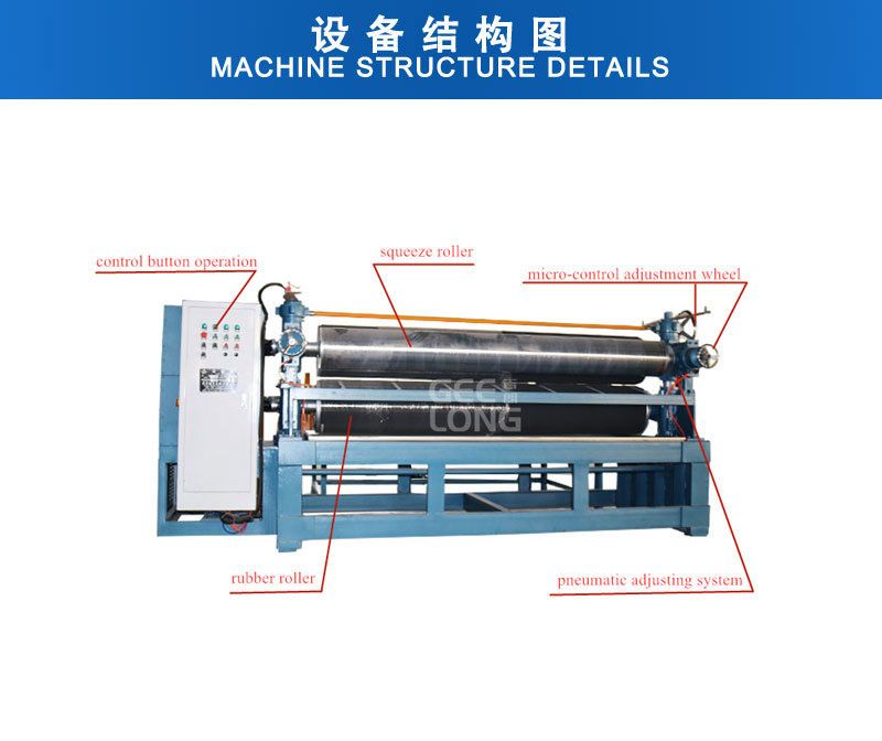 2700mm pneumatik mesin penyebar lem untuk lini produksi kayu lapis